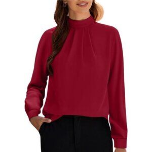Women's Long Sleeve Tops Wine Red